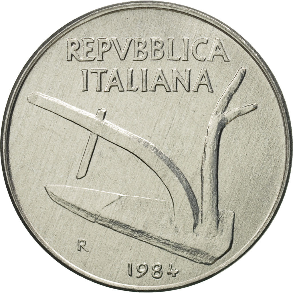 Coin, Italy, 10 Lire, 1984, Rome, MS(65-70), Aluminum, KM:93