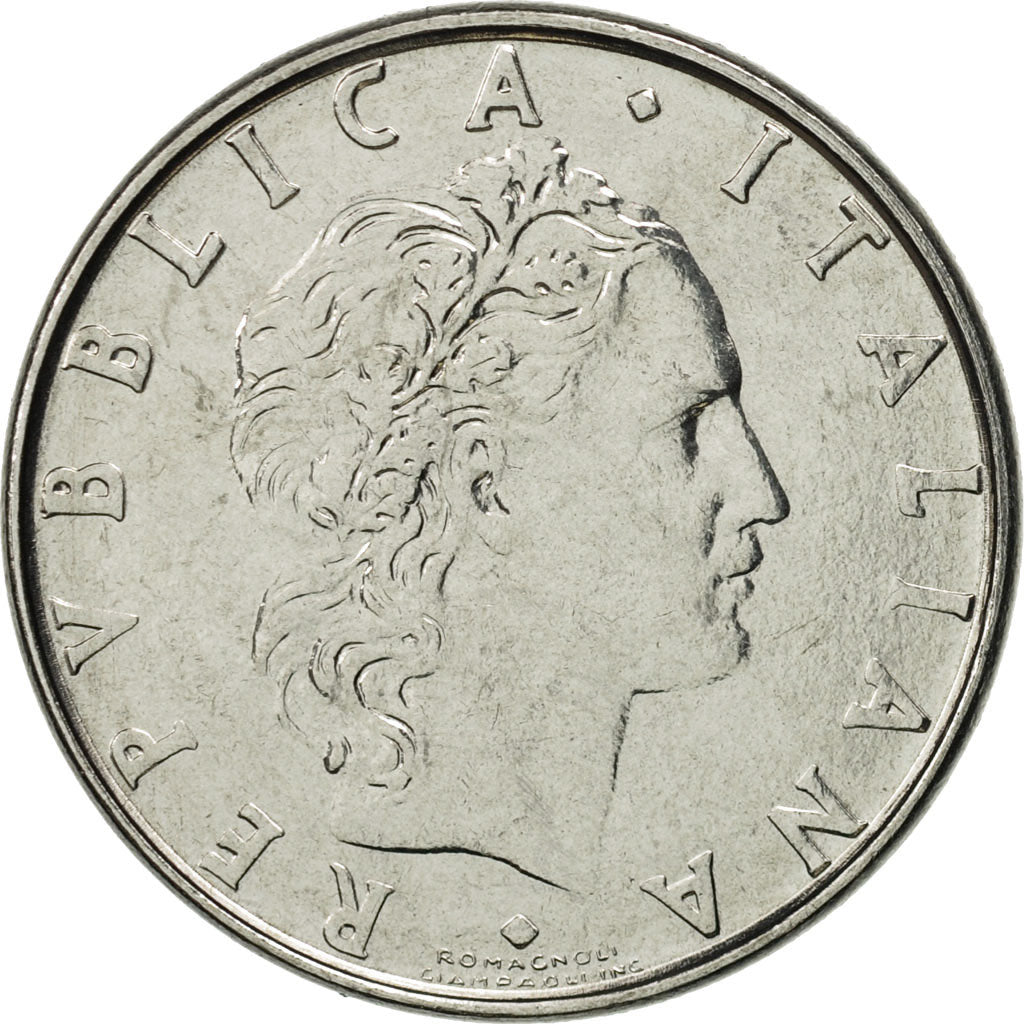Coin, Italy, 50 Lire, 1982, Rome, MS(65-70), Stainless Steel, KM:95.1