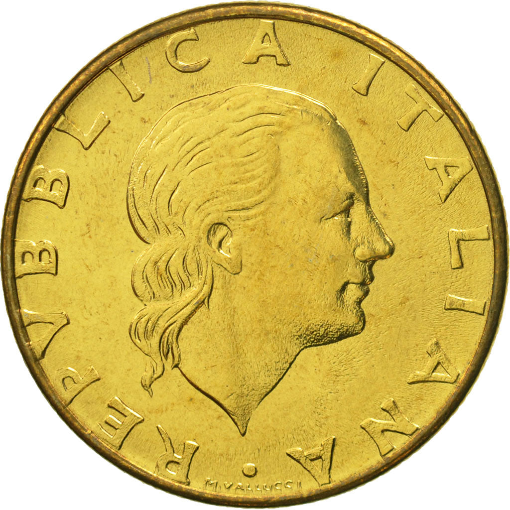Coin, Italy, 200 Lire, 1983, Rome, MS(65-70), Aluminum-Bronze, KM:105