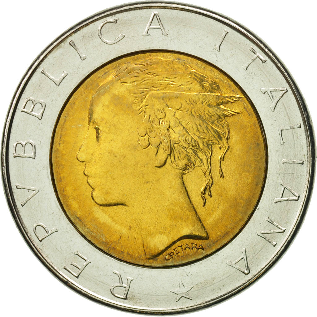 Coin, Italy, 500 Lire, 1983, Rome, MS(65-70), Bi-Metallic, KM:111