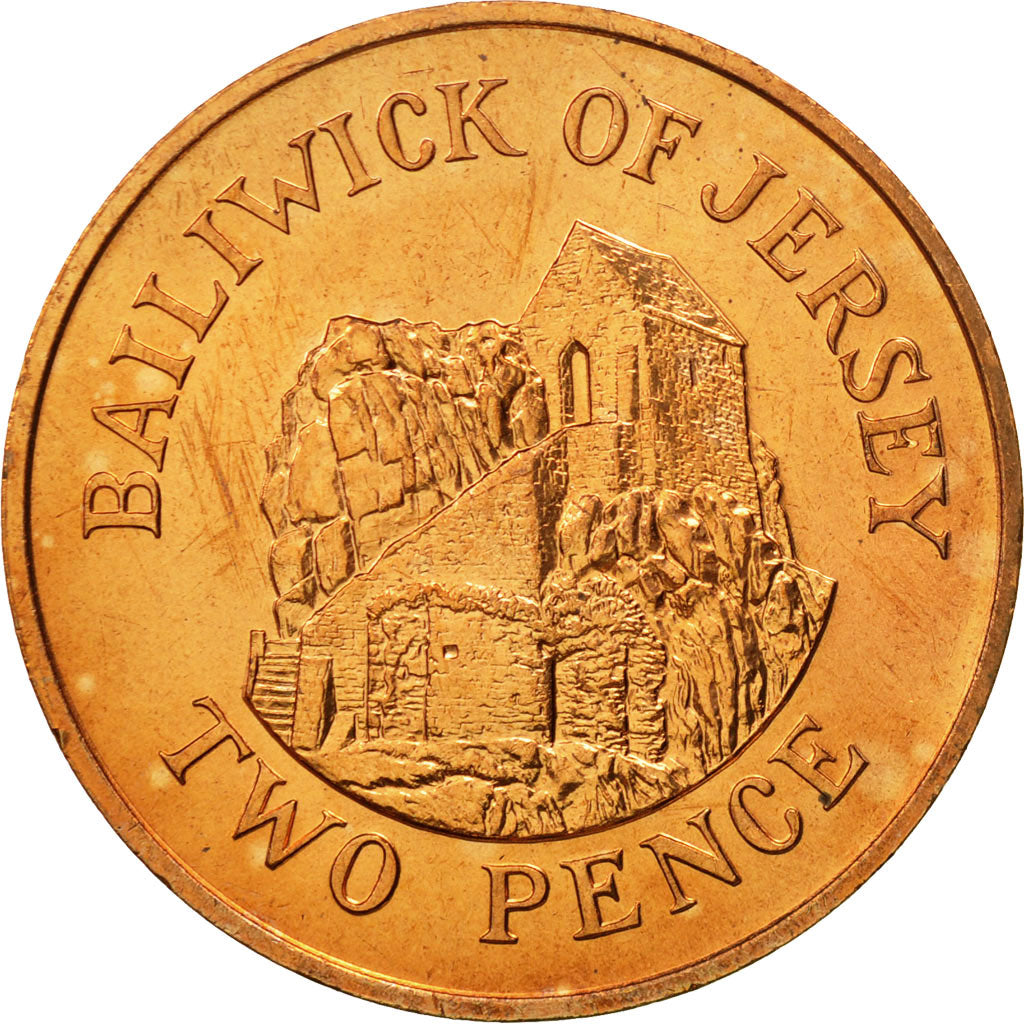 Jersey, Elizabeth II, 2 Pence, 1985, MS(65-70), Bronze, KM:55