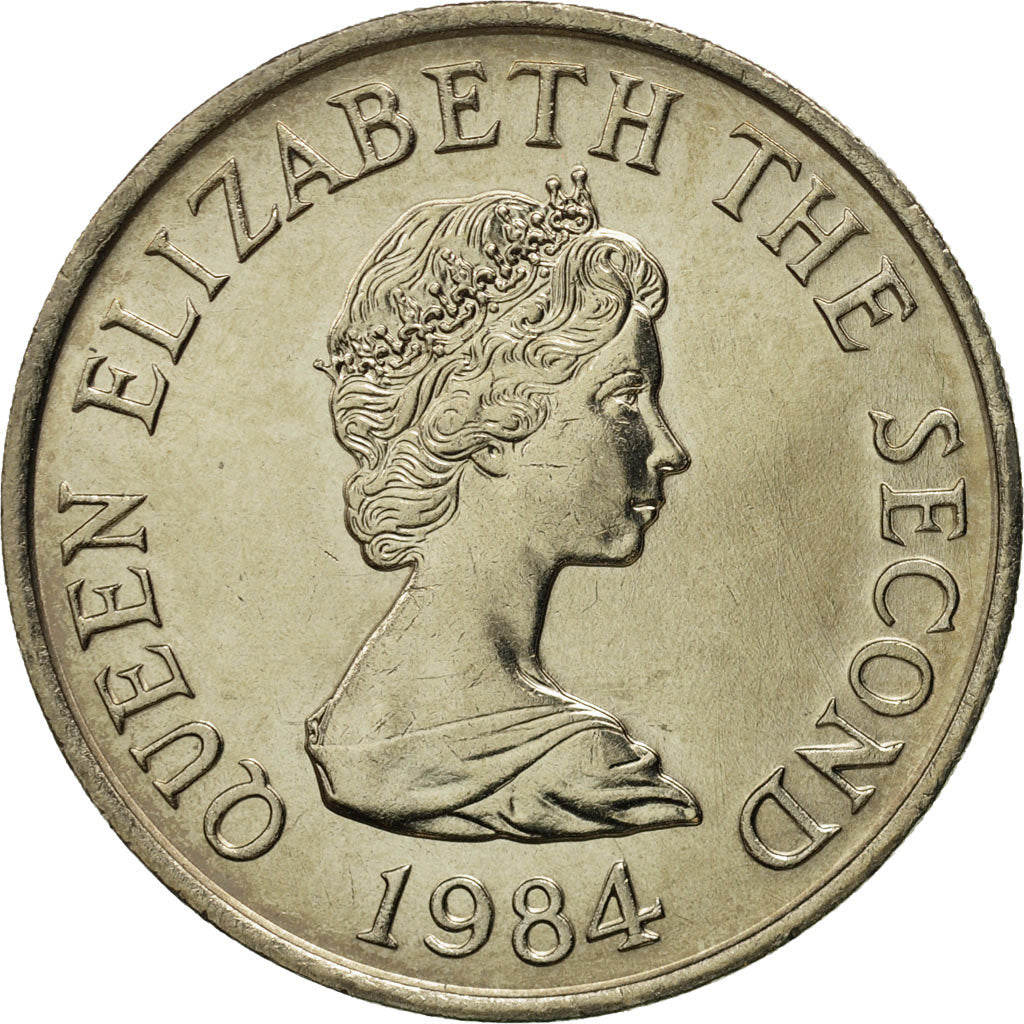 Jersey, Elizabeth II, 10 Pence, 1984, MS(65-70), Copper-nickel, KM:57.1