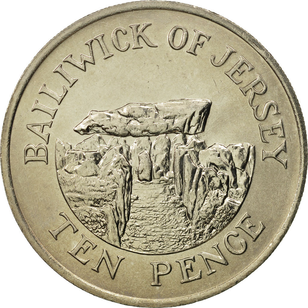 Jersey, Elizabeth II, 10 Pence, 1984, MS(65-70), Copper-nickel, KM:57.1