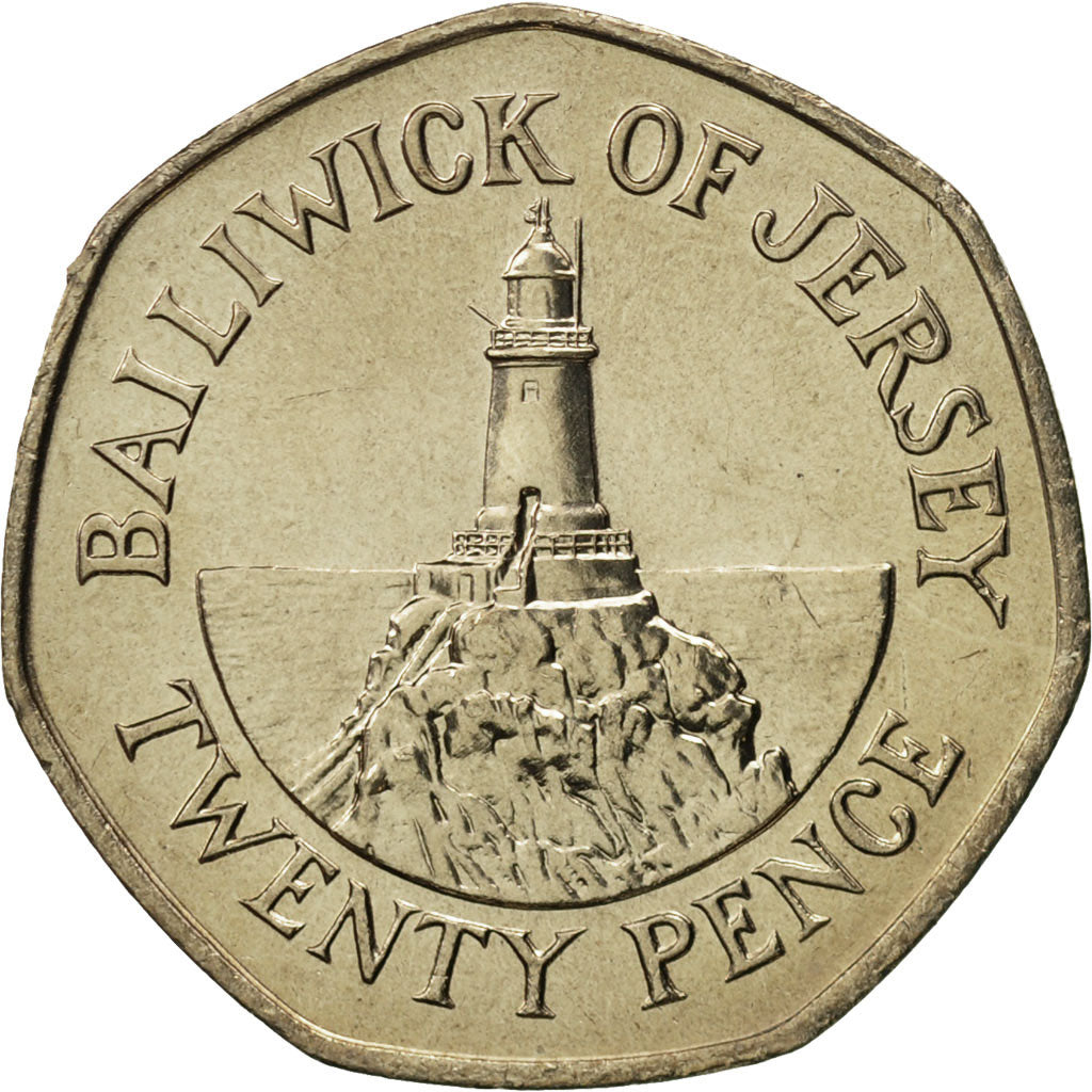 Coin, Jersey, Elizabeth II, 20 Pence, 1984, MS(65-70), Copper-nickel, KM:66