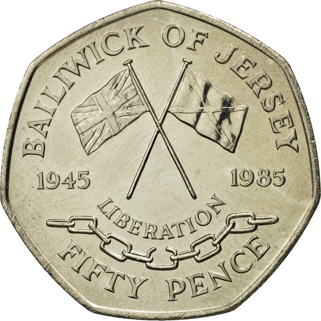 Jersey, 50 Pence, 1985, STGL, Copper-nickel
