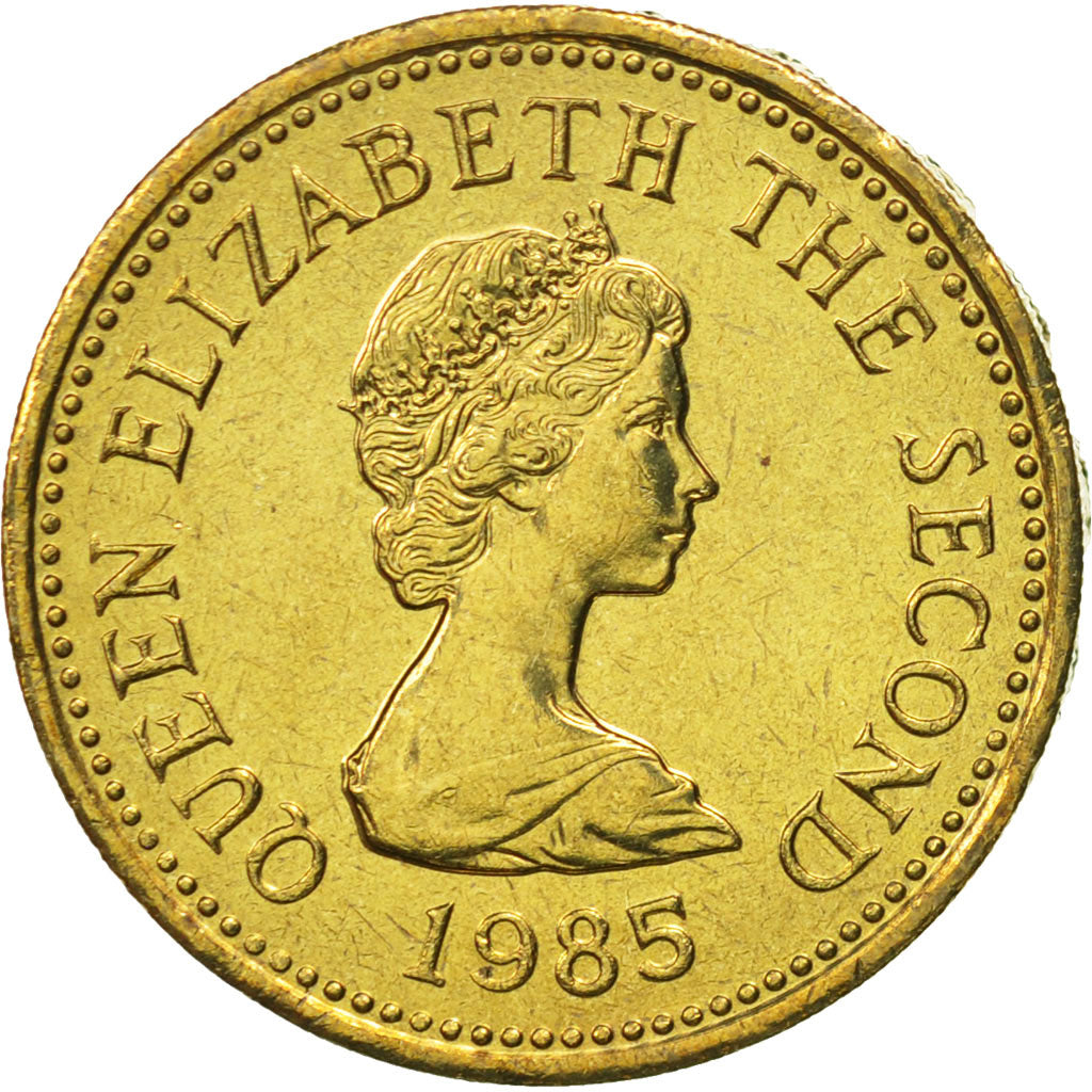 Jersey, Elizabeth II, Pound, 1985, MS(65-70), Nickel-brass, KM:62