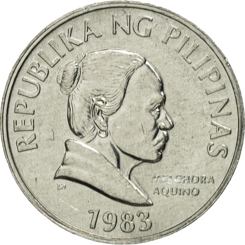 Coin, Philippines, 5 Sentimos, 1983, MS(65-70), Aluminum, KM:239