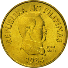 Moneta, Filipiny, 25 Sentimos, 1984, MS(65-70), Mosiądz, KM:241.1