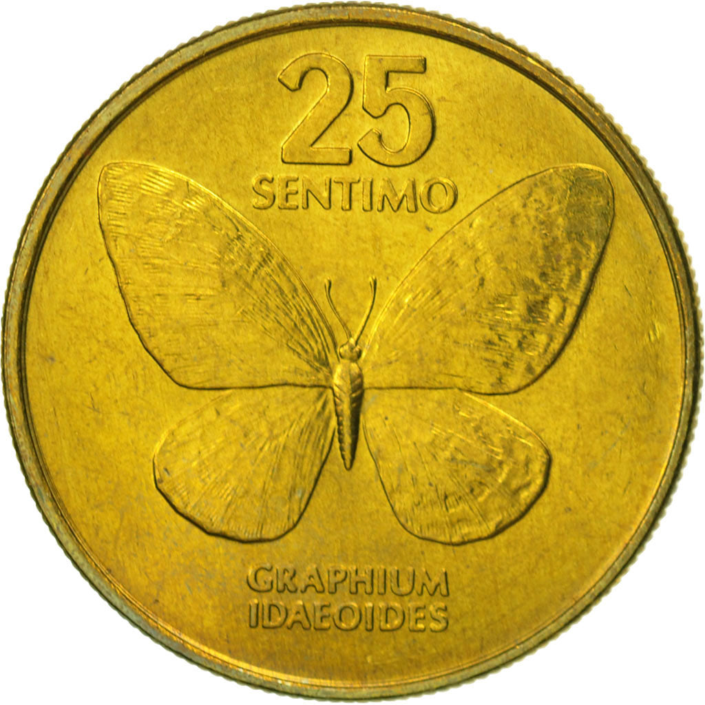 Coin, Philippines, 25 Sentimos, 1984, MS(65-70), Brass, KM:241.1