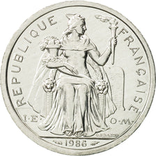 Münze, French Polynesia, 2 Francs, 1986, Paris, STGL, Aluminium, KM:10