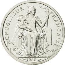 Coin, French Polynesia, 2 Francs, 1986, Paris, MS(65-70), Aluminum, KM:10