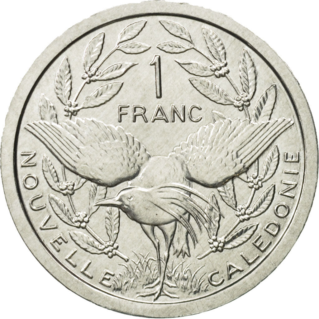 Coin, New Caledonia, Franc, 1985, Paris, MS(65-70), Aluminum, KM:10