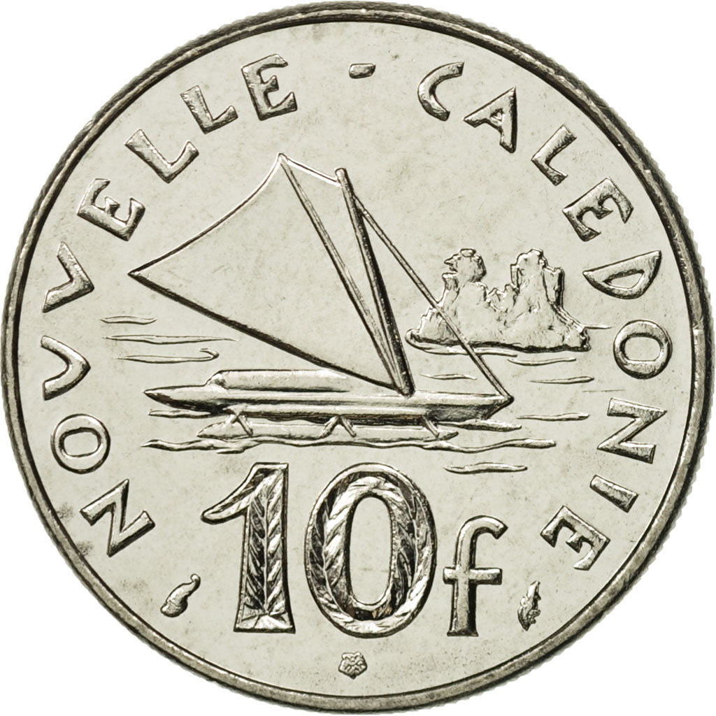 Coin, New Caledonia, 10 Francs, 1986, Paris, MS(65-70), Nickel, KM:11