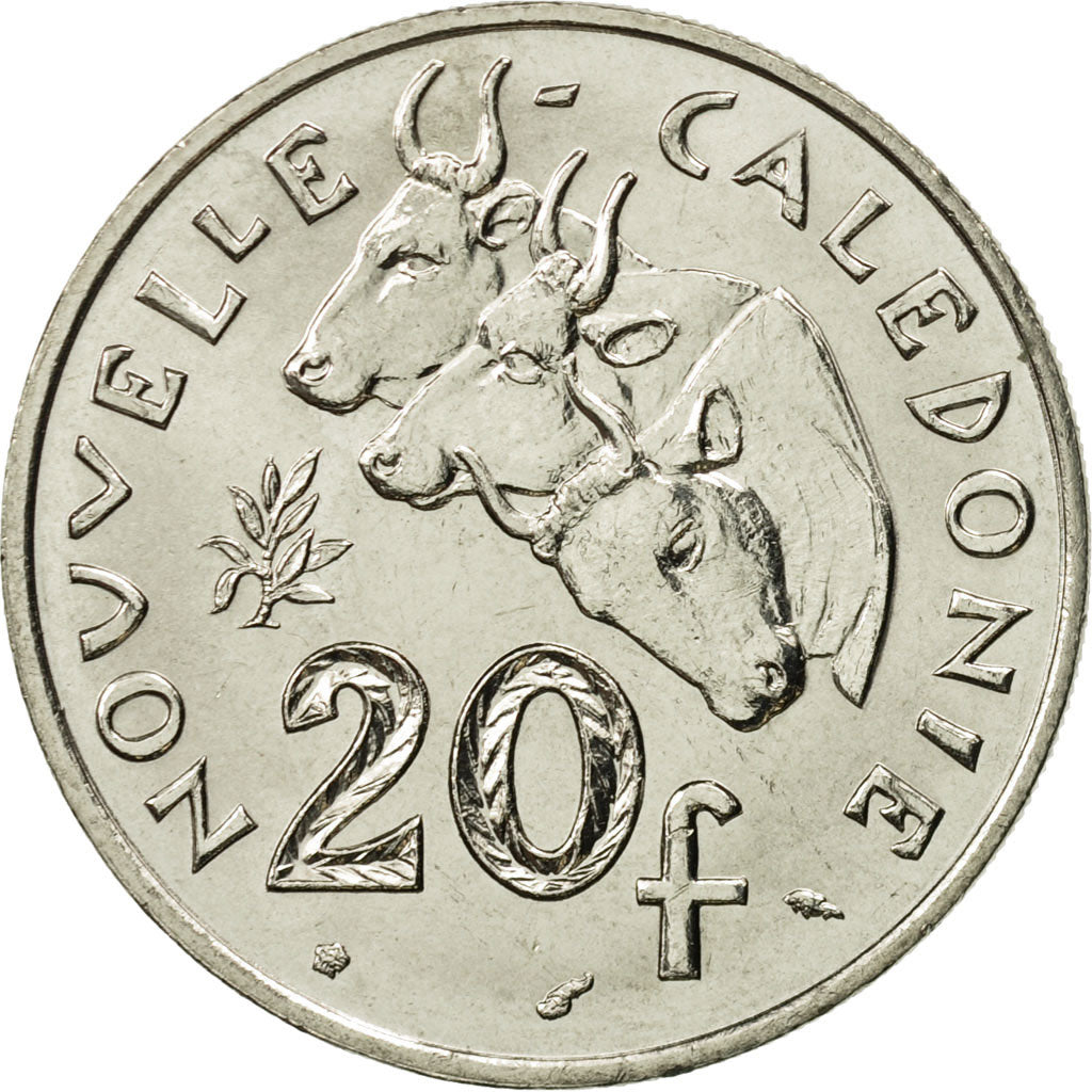 Coin, New Caledonia, 20 Francs, 1986, Paris, MS(65-70), Nickel, KM:12
