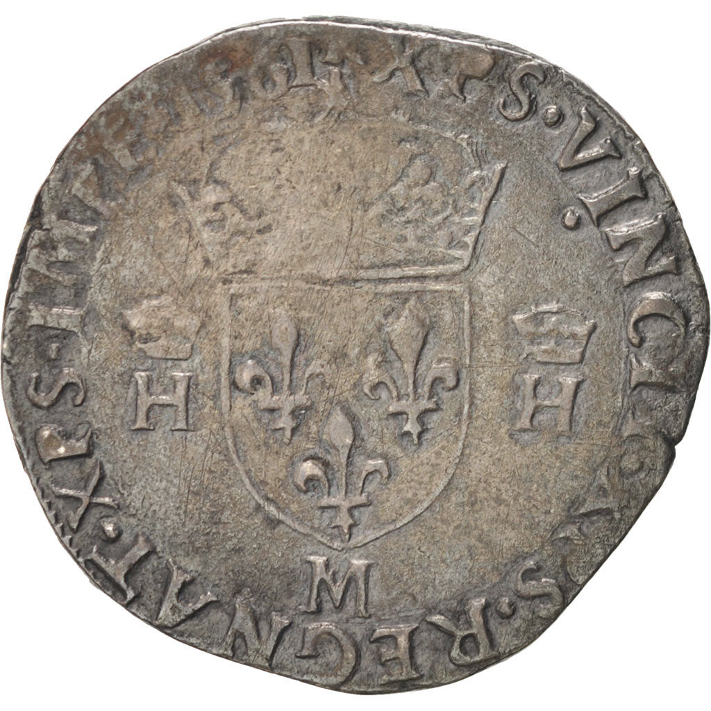 Coin, France, Teston, 1651, Toulouse, VF(30-35), Silver, Sombart:4558