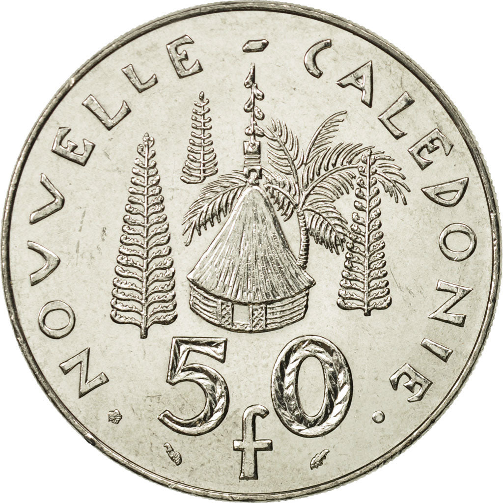 New Caledonia, 50 Francs, 1983, Paris, MS(65-70), Nickel, KM:13