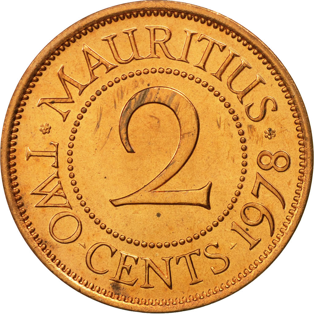 Mauritius, Elizabeth II, 2 Cents, 1978, MS(65-70), Bronze, KM:32