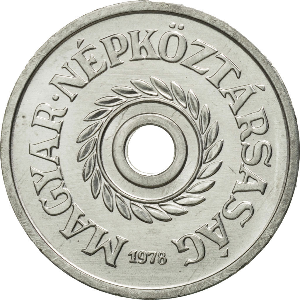 Coin, Hungary, 2 Filler, 1978, Budapest, MS(65-70), Aluminum, KM:546