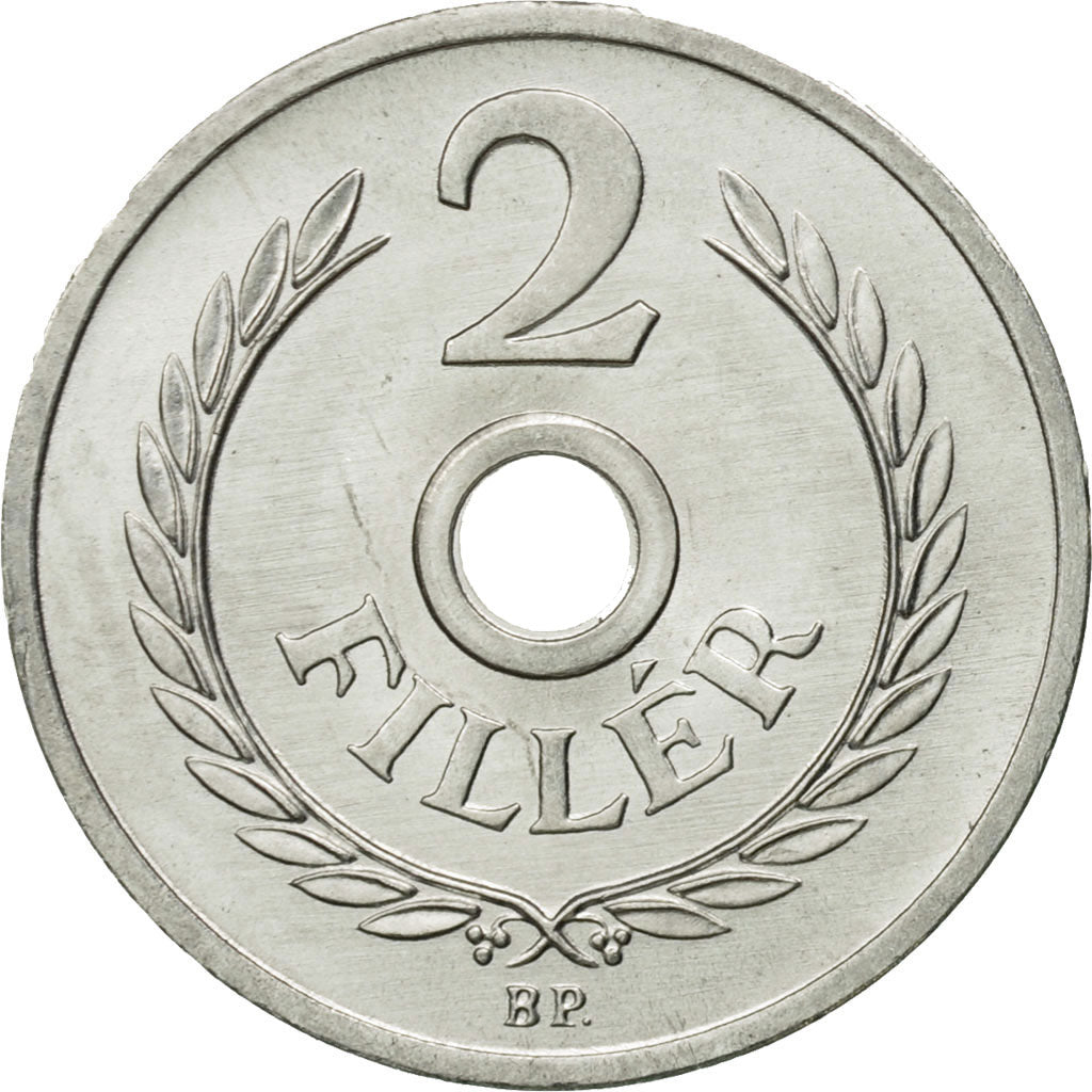 Coin, Hungary, 2 Filler, 1978, Budapest, MS(65-70), Aluminum, KM:546