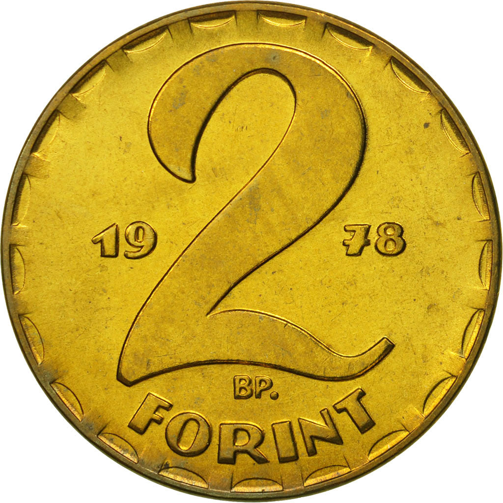 Coin, Hungary, 2 Forint, 1978, MS(65-70), Brass, KM:591