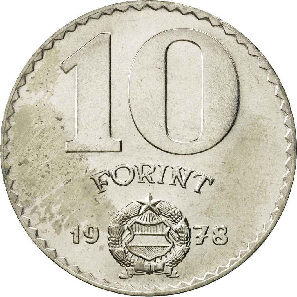 Münze, Ungarn, 10 Forint, 1978, UNZ, Nickel, KM:595