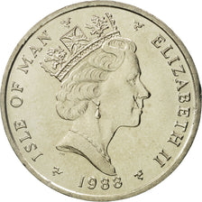 Coin, Isle of Man, Elizabeth II, 10 Pence, 1988, Pobjoy Mint, MS(65-70)
