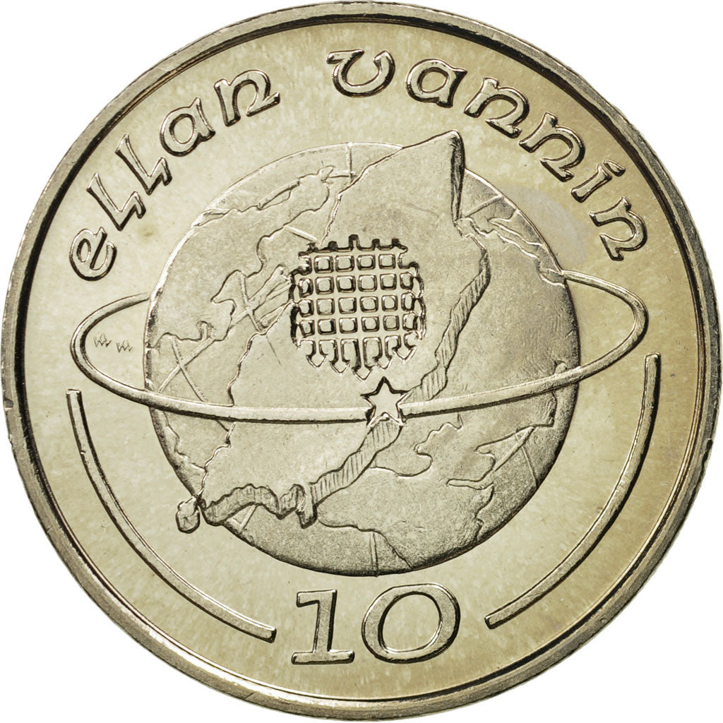 Coin, Isle of Man, Elizabeth II, 10 Pence, 1988, Pobjoy Mint, MS(65-70)