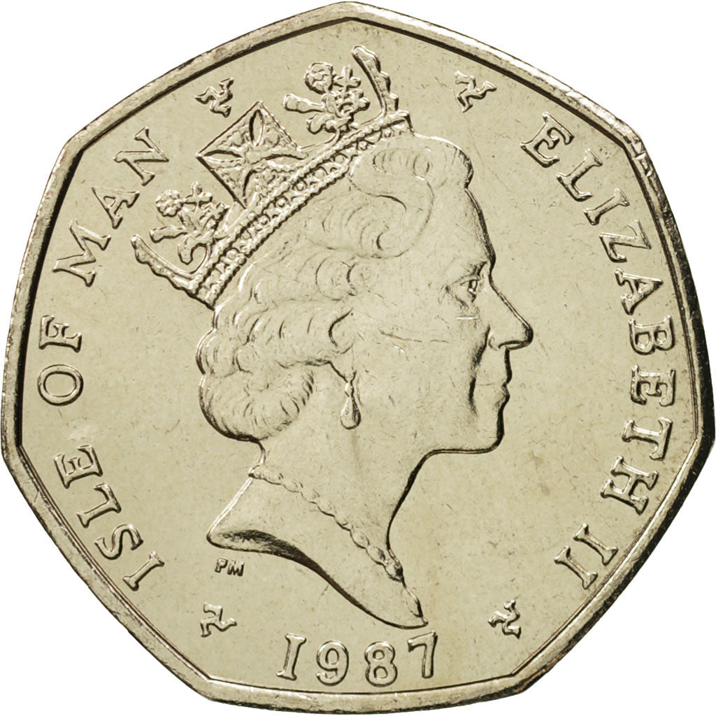 Coin, Isle of Man, Elizabeth II, 20 Pence, 1987, Pobjoy Mint, MS(65-70)
