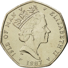 Coin, Isle of Man, Elizabeth II, 20 Pence, 1987, Pobjoy Mint, MS(65-70)