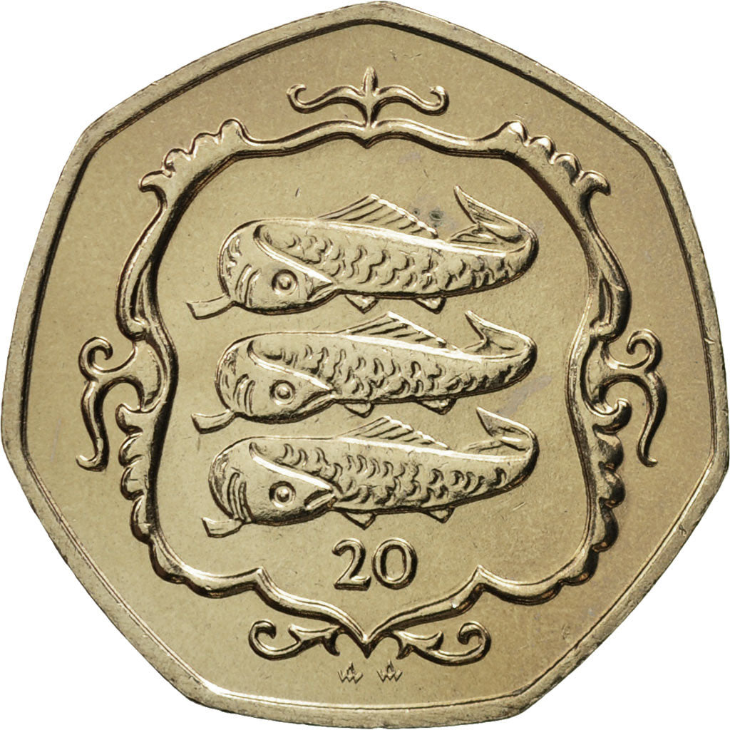 Coin, Isle of Man, Elizabeth II, 20 Pence, 1987, Pobjoy Mint, MS(65-70)