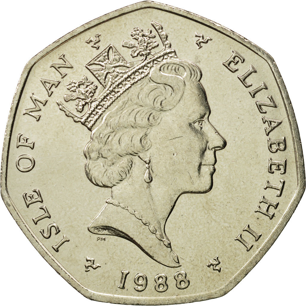Isle of Man, Elizabeth II, 50 Pence, 1988, Pobjoy Mint, MS(65-70)