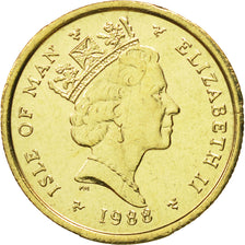 Isle of Man, Elizabeth II, Pound, 1988, Pobjoy Mint, MS(65-70), Nickel-brass