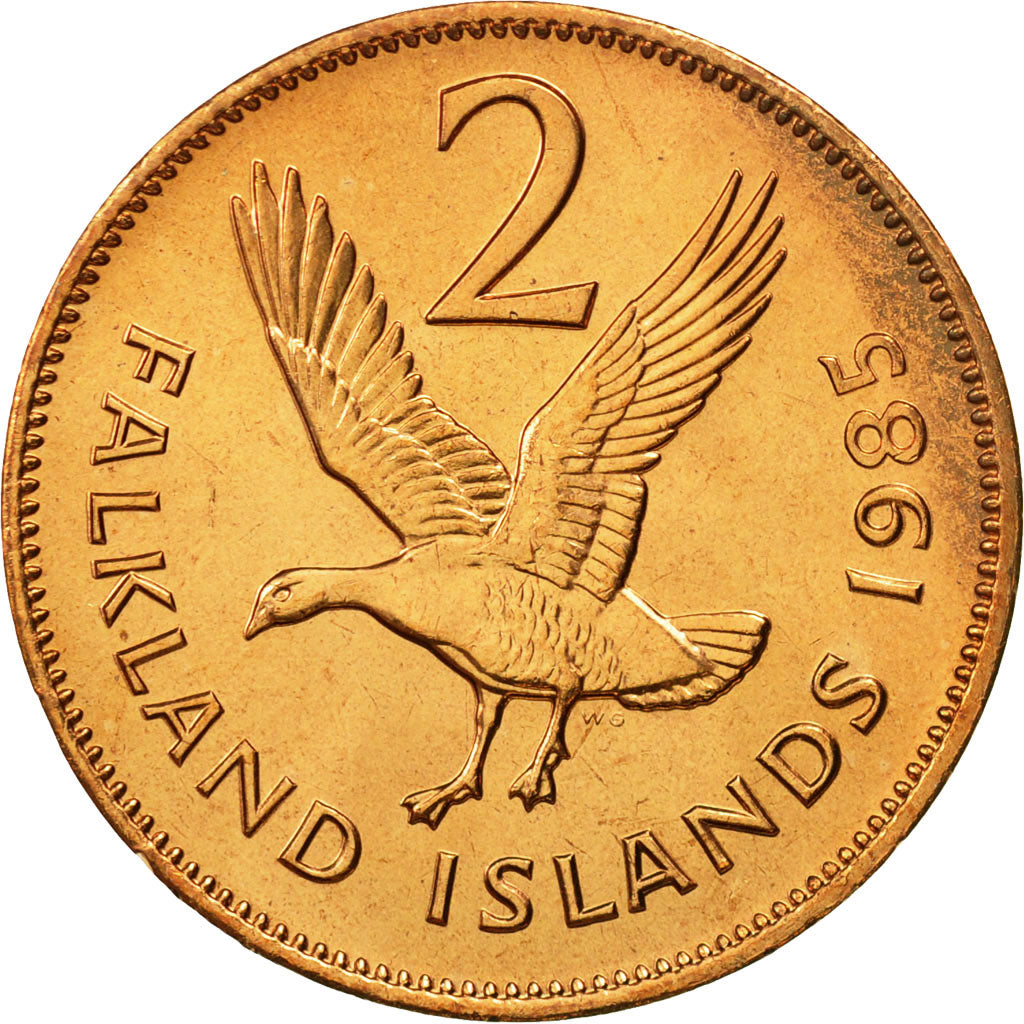 Münze, Falkland Islands, Elizabeth II, 2 Pence, 1985, STGL, Bronze, KM:3