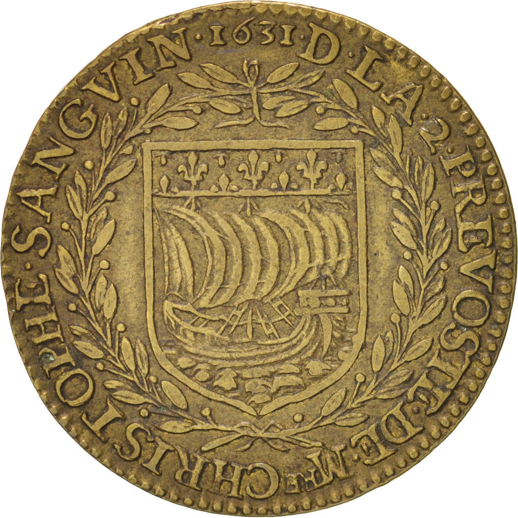 Louis XIII, Jeton 1631, Ile de France, Christophe Sanguin, Feuardent 3526
