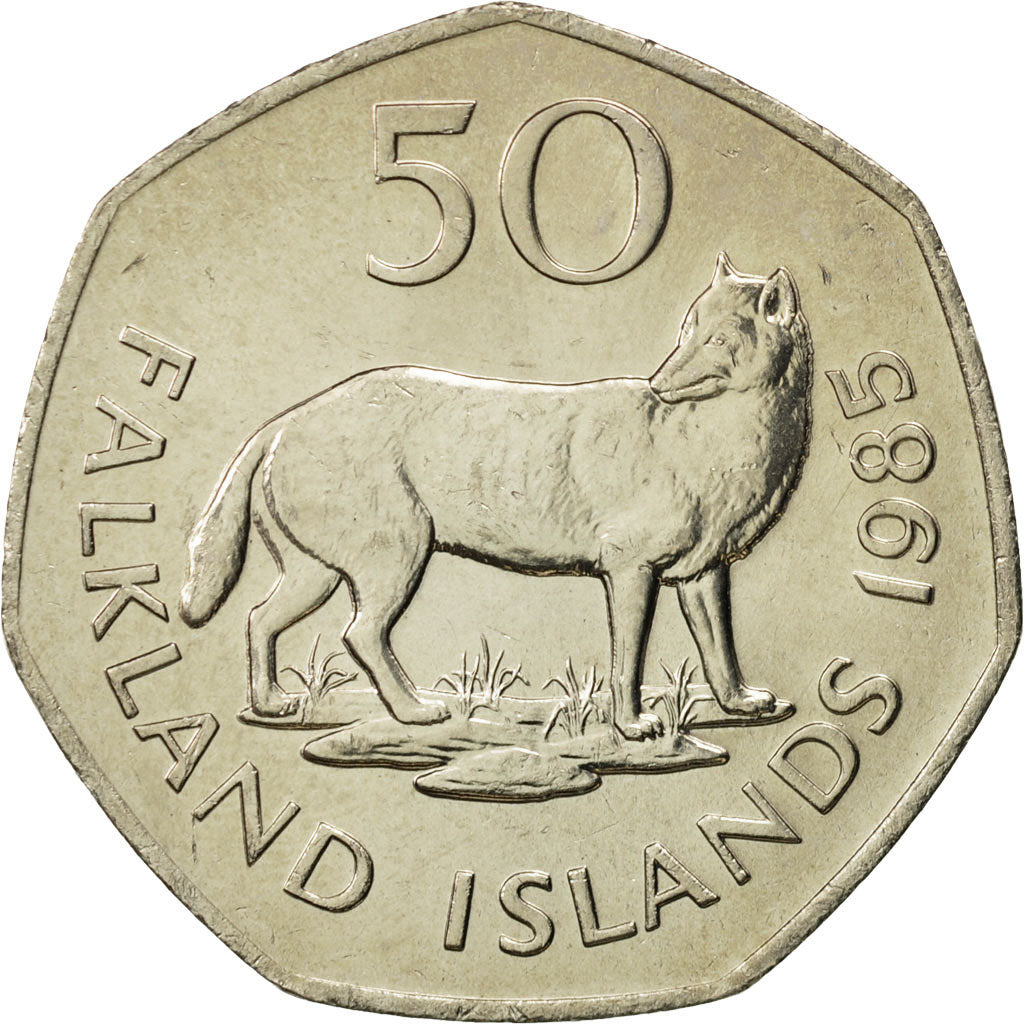 Falkland Islands, Elizabeth II, 50 Pence, 1985, MS(65-70), Copper-nickel