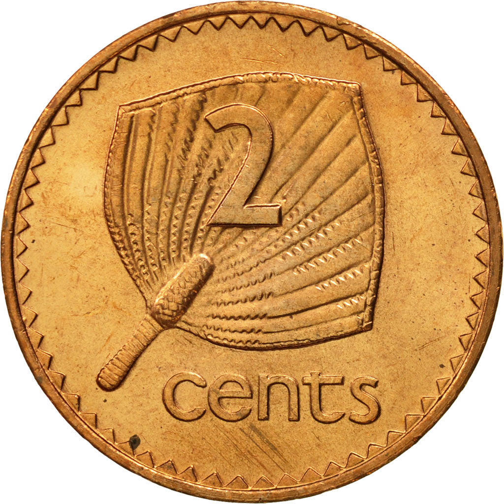 Coin, Fiji, Elizabeth II, 2 Cents, 1982, MS(65-70), Bronze, KM:28