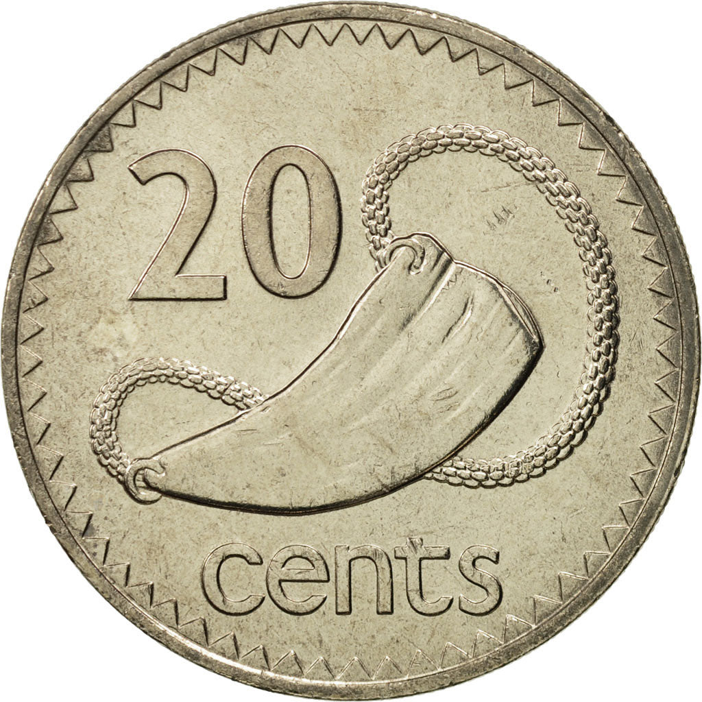 Coin, Fiji, Elizabeth II, 20 Cents, 1981, MS(65-70), Copper-nickel, KM:31