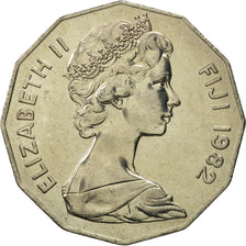 Fiji, Elizabeth II, 50 Cents, 1982, MS(65-70), Copper-nickel, KM:36
