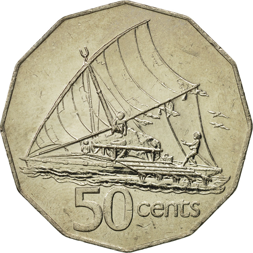 Fiji, Elizabeth II, 50 Cents, 1982, MS(65-70), Copper-nickel, KM:36