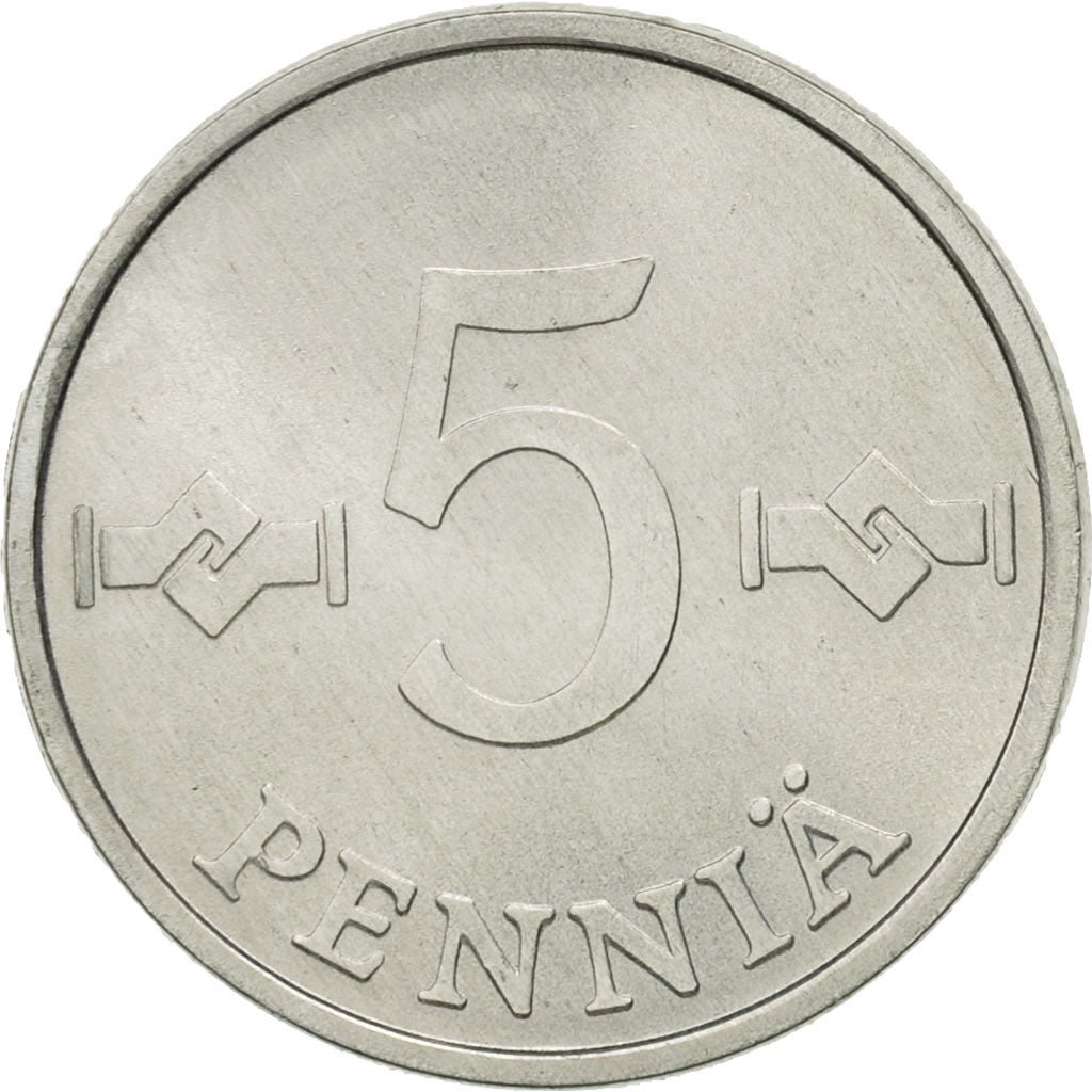 Coin, Finland, 5 Pennia, 1982, MS(65-70), Aluminum, KM:45a