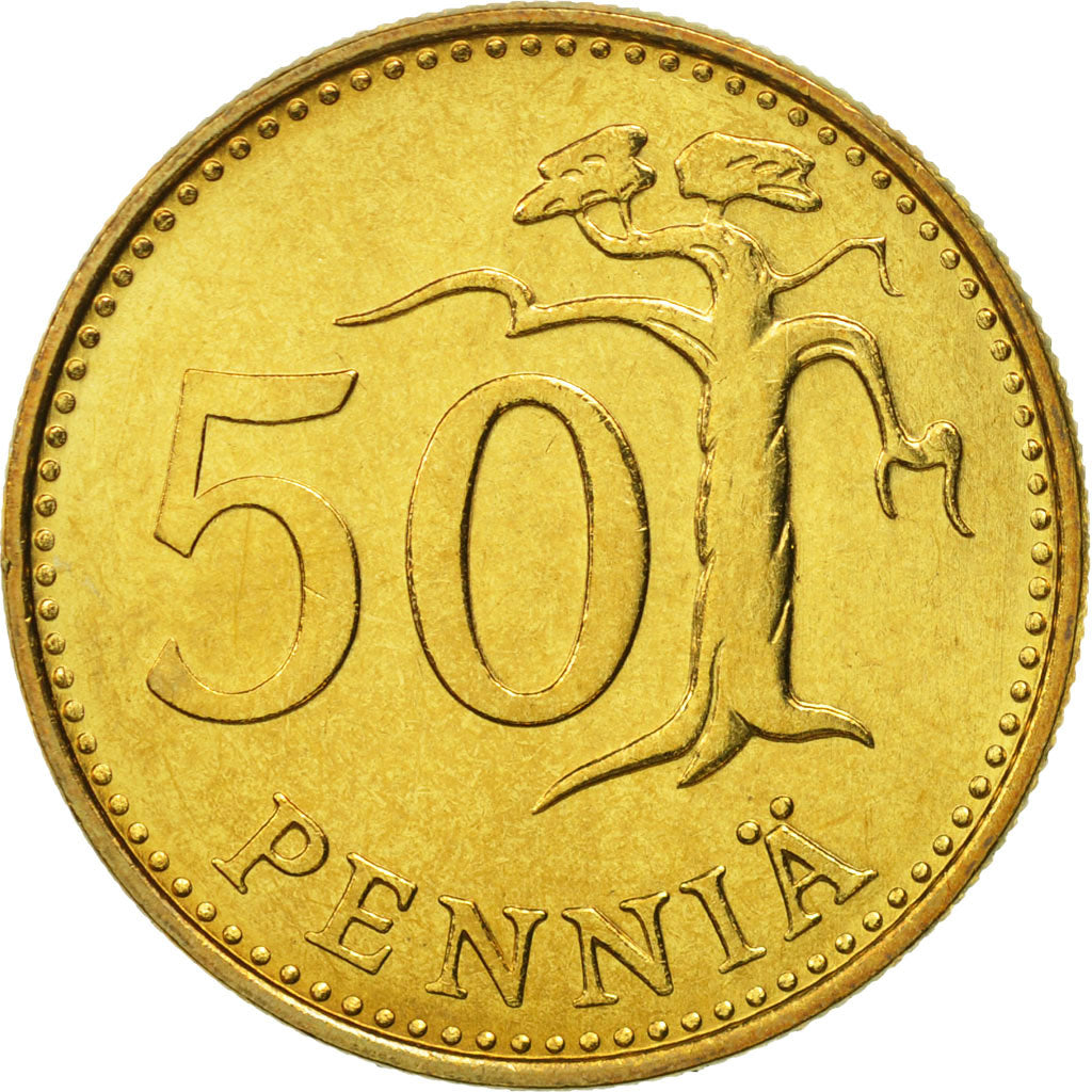 Coin, Finland, 50 Penniä, 1982, MS(65-70), Aluminum-Bronze, KM:48