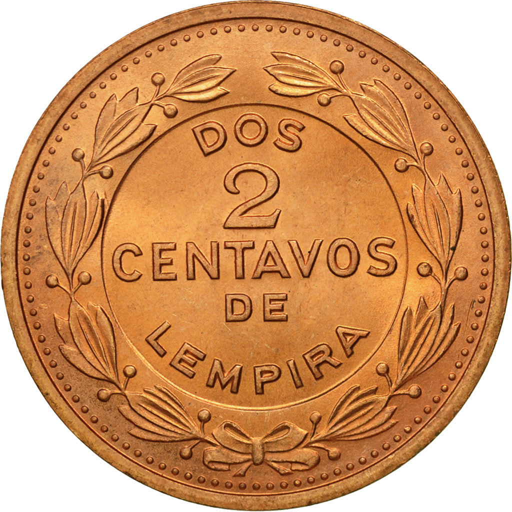Honduras, 2 Centavos, 1974, MS(64), Copper Clad Steel, KM:78a