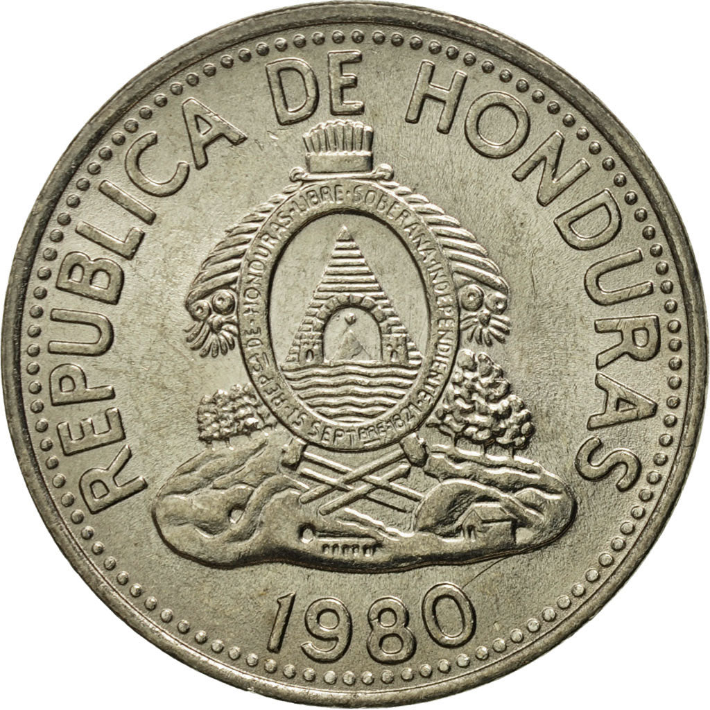 Coin, Honduras, 5 Centavos, 1980, MS(65-70), Copper-nickel, KM:72.2