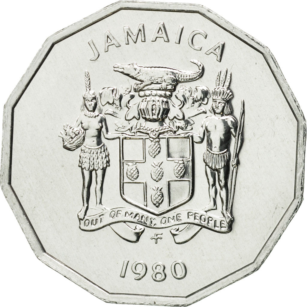 Coin, Jamaica, Elizabeth II, Cent, 1980, British Royal Mint, MS(65-70)