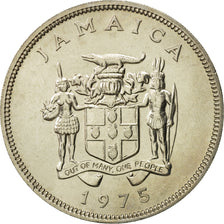 Jamaica, Elizabeth II, 25 Cents, 1975, Franklin Mint, MS(65-70), Copper-nickel