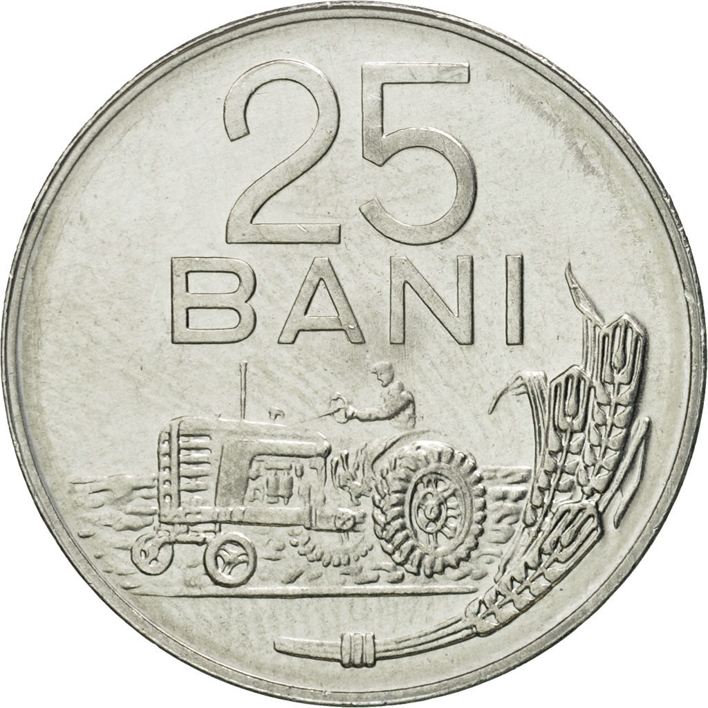 Coin, Romania, 25 Bani, 1982, MS(65-70), Aluminum, KM:94a
