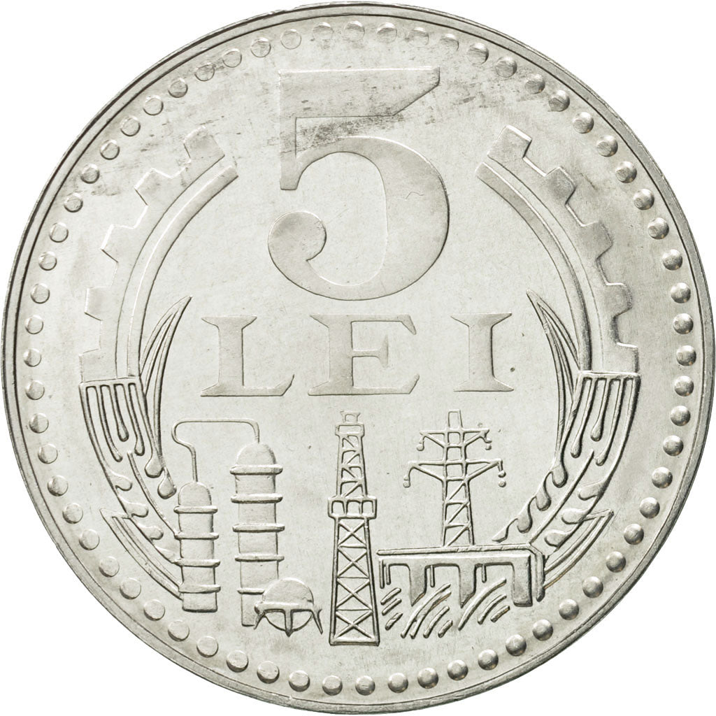 Moneda, Rumanía, 5 Lei, 1978, FDC, Aluminio, KM:97