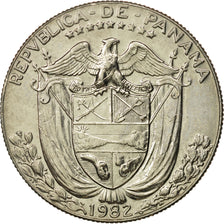 Coin, Panama, 50 Centesimos, 1982, U.S. Mint, MS(65-70), Copper-Nickel Clad