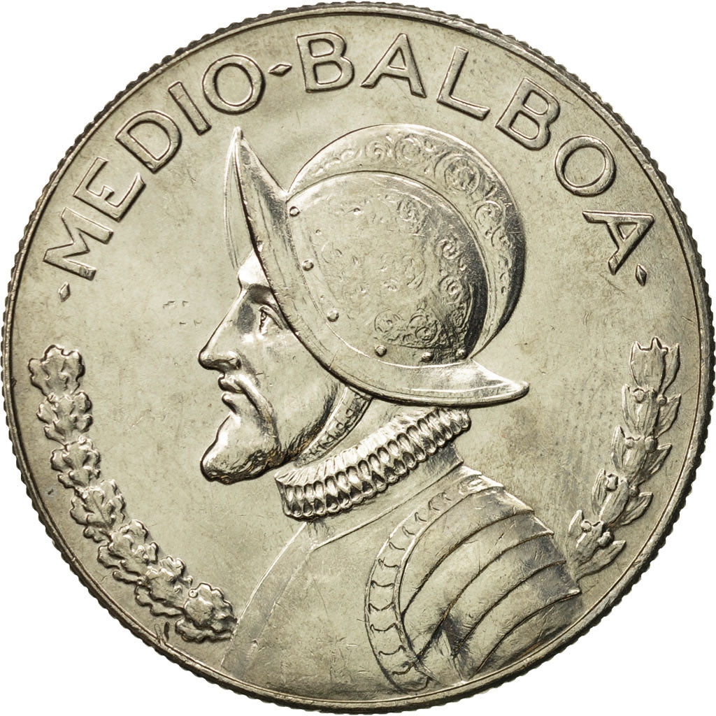 Coin, Panama, 50 Centesimos, 1982, U.S. Mint, MS(65-70), Copper-Nickel Clad