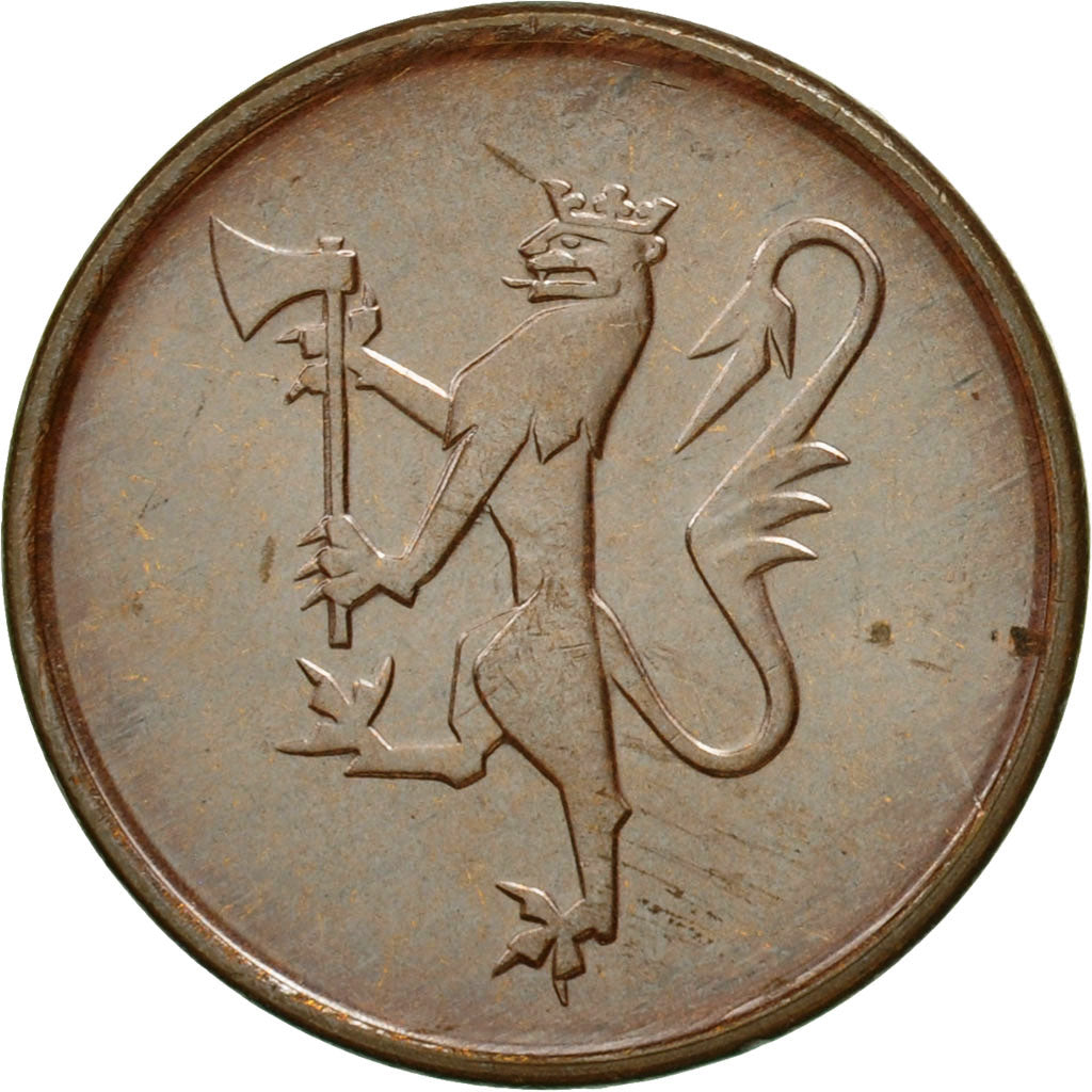 Norvegia, Olav V, 5 Öre, 1981, SPL, Bronzo, KM:415